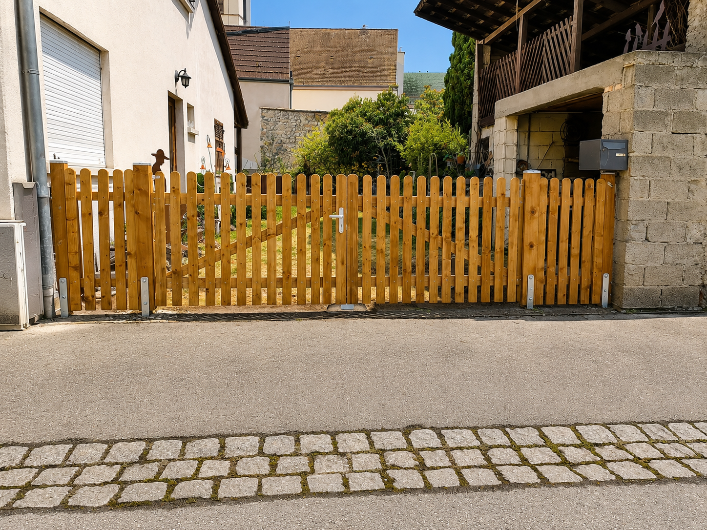 Portail portillon bois (9)
